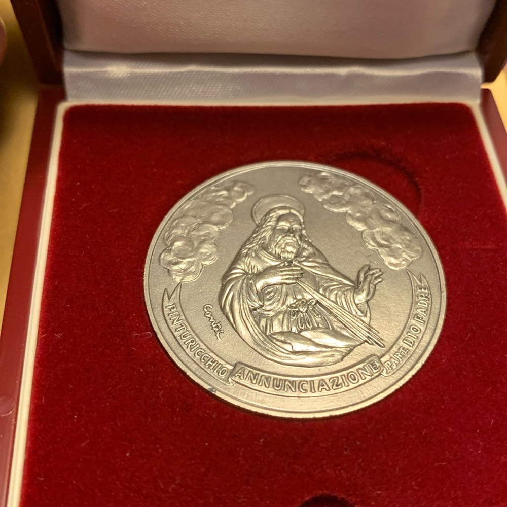 2000 Vatican Museum .925 Sterling Silver Commemorative Art Medal Annunciation